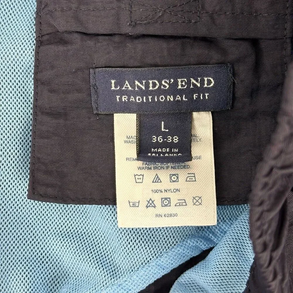 Lands’ End Dark Blue Men’s Swim Trunks size Large 36-38